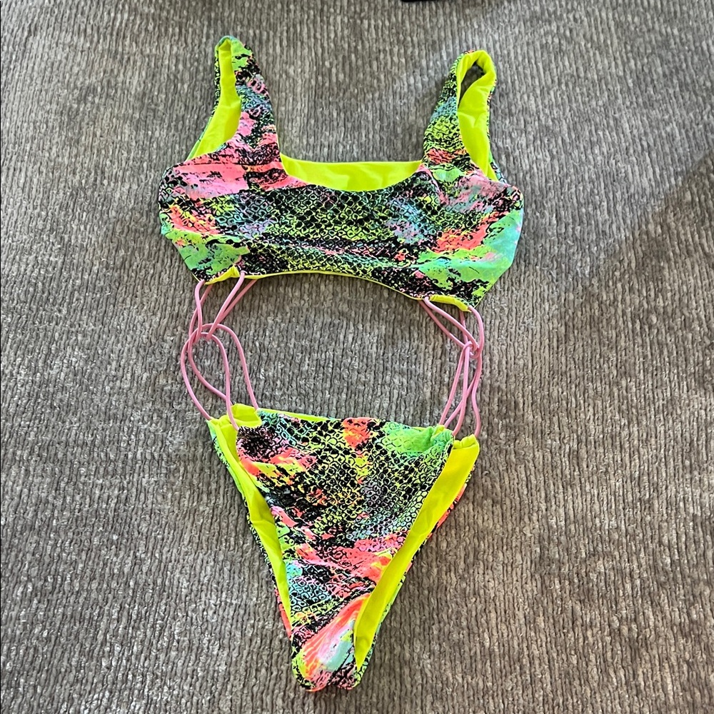 Neon Multicolor Bikini Set